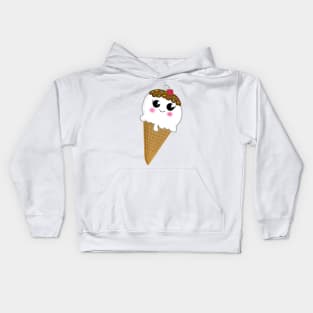 Kawaii Ice Cream Cone Kids Hoodie